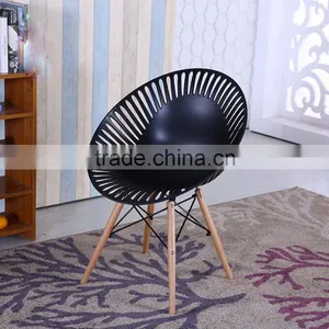 Creative Leisure Comfortable Hollow Backrest Bistro Chair Office Round Chair thumbnail-3