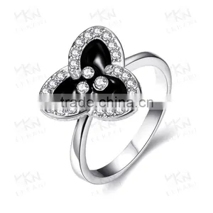 New Design Wholesale High Quality 18K Plated Flower Micro Pave Ring thumbnail-5