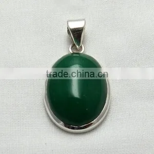 Aura Of Beauty Green Aventurine Pendant, Online Silver Jewellery, Fine Silver Jewellery thumbnail-2