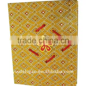 Glitter Printed Cloth Wrapping Ring Binder Desktop File Folder for Office Stationery Cardboard thumbnail-1