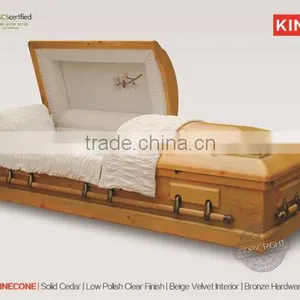 PINECONE Solid Wood Casket Funeral Coffin Casket Accessories thumbnail-1