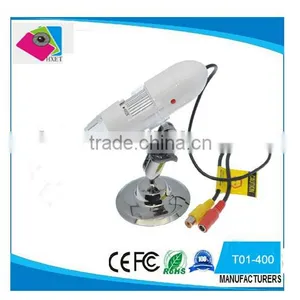 400X AV Digital Microscope Endoscope Magnifier Camera TV Out 2.0MP With 8 LED,XR-M400B, White thumbnail-1