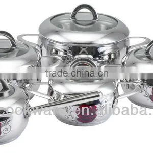 10Pcs Geman Technologic Stainless Steel Cooking Pot for Induction thumbnail-1