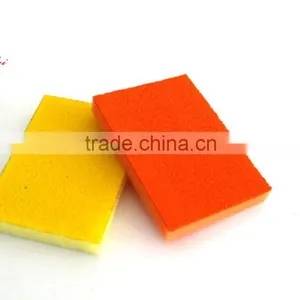 Orange Sourcing Pad With Yellow Sponge for Kitchen Supplies thumbnail-6