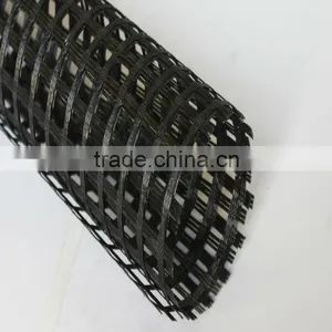 Warp-knitting High Quality Unixial Olyester Geogrid Coated PVC thumbnail-1