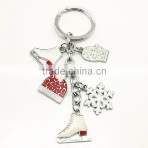 Metal Alloy Crystal Rhinestone Cross Pendant Key Ring Key Chain thumbnail-3