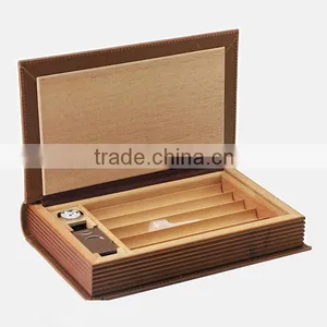 New Book Type pu Leather Humidor Wholesale thumbnail-3