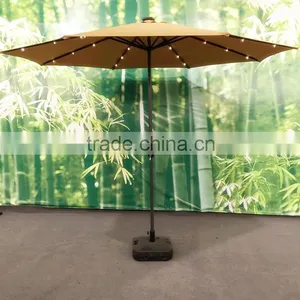 2016 New Design Cheapest 3.0m Solar Garden Patio Umbrella With Led Light And Two USB thumbnail-1