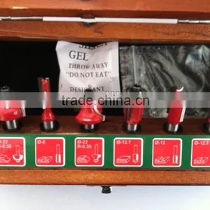 TC-006A 6Pcs 8mm Shank TCT Router Bit Set In Wooden Display Box For Router Machine thumbnail-3