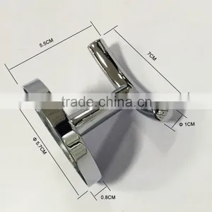Modern Chrome Polish Wall Mounted Bathroom Double Robe Hook Bathroom Towel Clothes Coat Hat Hardware Accessories Door Hanger thumbnail-2
