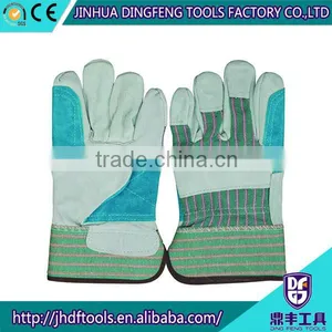 High Quality 10.5 Inches Blue Grain Leather Working Gloves thumbnail-1