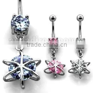 Pinwheel Design With Round Cubic Zirconia thumbnail-1