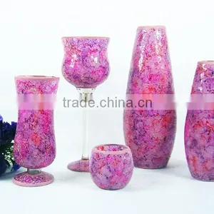 Handmade Glass Mosaic Red Candle Holder, Candle Holders and Vases thumbnail-1