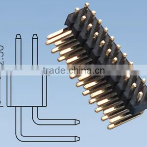1.27mm Straight Angle Double Row Pin Header H=2.5 thumbnail-1