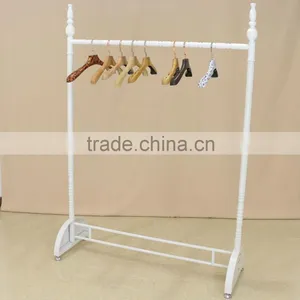 QD-F154 Elegant Metal Floor Standing Clothes Exhibition Display Rack thumbnail-1