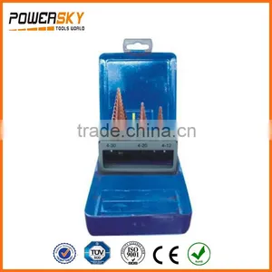 Cobalt Coating 3 PC Step Drill Set 4-12mm 4-20mm 4-30mm thumbnail-1
