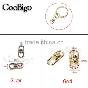 Swivel Connectors For Lanyards Paracord Key Chains Keyrings Handbag #FLC139-S/G thumbnail-1