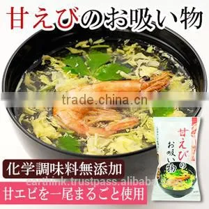 Organic Premium Red Shrimp Suimono (Japanese Clear Soup) Freeze-dried Soup 6.3g X10P thumbnail-1