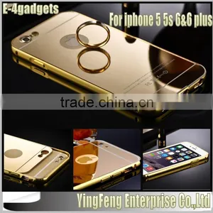 Aluminum Metal Frame Bumper Mirrior Back Mobile Phone Cover and Accessory for Iphone 6 Accessory for Iphone 6S thumbnail-2