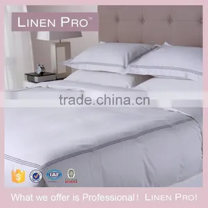 Linen Pro Full Size Plain Embroider Pure Cotton Hotel Linen Bedding Set thumbnail-2