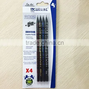 7" Standard Size Round Shape Black Wood Heat Rolling HB Pencil in Blister Card thumbnail-1
