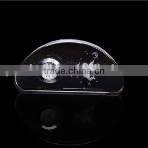 Antique Table Clock With Angel,3D Engrave Photo for Decoration Crystal Clock thumbnail-1