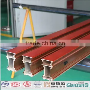 High Quality Pvc Veneer Coating Aluminum Window & Door Profiles/ Fireproof Wooden Coated Aluminium Windowdoor and Sections thumbnail-3