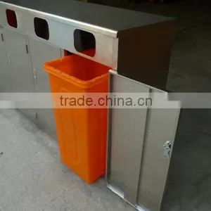 New Style Good Quality Stainless Steel Recycle Bin Wheelie Bin thumbnail-2