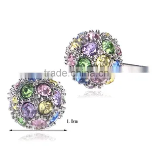 Woman Gold Plated 18k Ball Stud Earrings Jewelry Fashion Supplier's Choice thumbnail-3