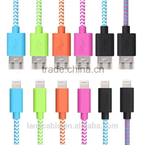 Fashionable Custom MFi Nylon Braided 8pin Data Cable for I6s thumbnail-5