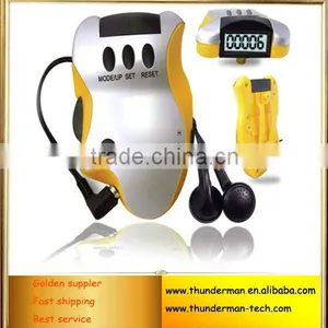 3 Buttons Multifuntional FM Radio Pedometer With Calories Calculate and Time Display thumbnail-1