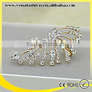 Sector Shape Artificial Man Made Full Diamonds Earrings Woman thumbnail-5