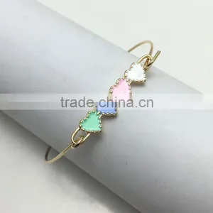 Top Women Factories for Sale in China Love Charm Enamel Bangle thumbnail-5