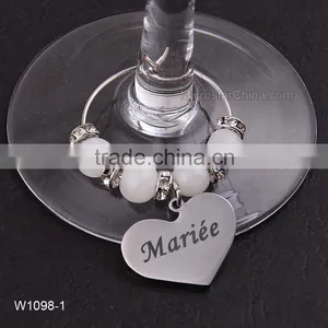 Wedding DIY Decorations French Luxurious Events Table Decorative Crafts Party Supplies Wine Glass Charms thumbnail-2