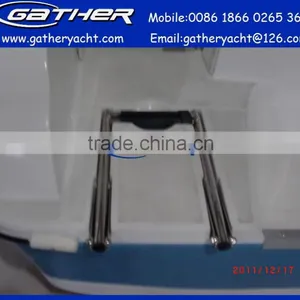 5.5M CE Blue Color Fiberglass Cabin Boat thumbnail-6