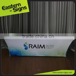 Trade Show Advertising Transfer Printing Polyester Cheap Square Table Cloth thumbnail-1
