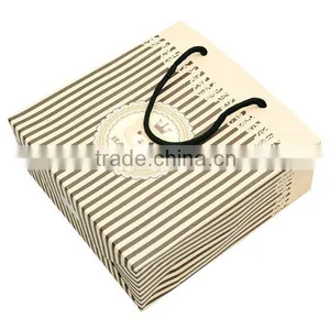 Fresh Flower And Stripe Small Paper Bag Shopping Bag thumbnail-5