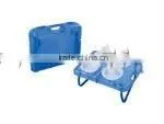 1 Full Set of 17pcs Plastic Picnic Plate Set With Table Made of pp thumbnail-1
