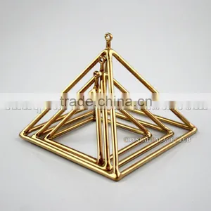 Golden or Pure Gold or Platinium or Titanium Quartz Crystal Singing Pyramid thumbnail-2