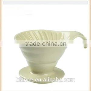 2-4 Cups Use Porcelain Coffee Dripper Spiral Design thumbnail-3