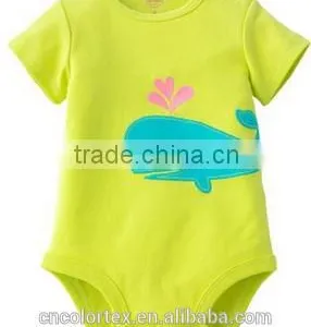 Animal Printing Unisex Short Sleeve Baby Bodysuit For Summer thumbnail-3