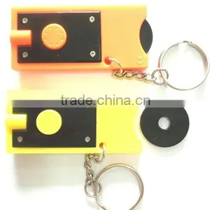 High Quality Plastic Shopping Cart Coin Keychain thumbnail-1