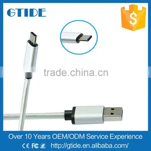 High Quality USB Type C Nylon Braided Connector Data Cable,USB 3.1 Type-c Charging Cable for Xiaomi 5/Macbook thumbnail-5