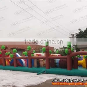 Animal Jungle Inflatable Fun City Obstacle Course for Sale thumbnail-2