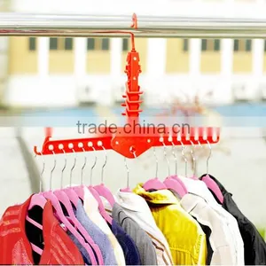 Portable Folding Plastic Clothing Coat Hanger Travel Foldable Hanger/Clothes Rack thumbnail-3