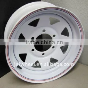 White Eight Spoke Steel Wheel Rims of 13 Inch for Trailer thumbnail-1