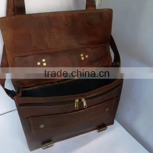 Real Leather Hand Made Cross Body Leather Messenger Bags Padded in Wholsale thumbnail-3