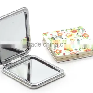 Hot Sale Cheap Promotion Gift Metal Tin Hand Mirror/ Makeup Mirror / Pocket Mirror thumbnail-1