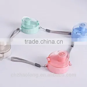 Cheap Plastic Clear Water Bottles With Different Color Lids thumbnail-5