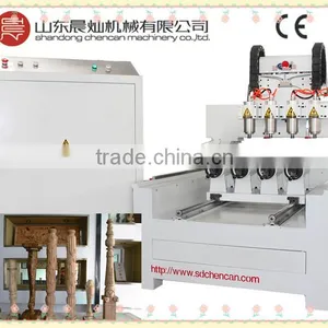 Multi Heads CNC 3D Wood Engraving Machine With Rotary Axis thumbnail-1
